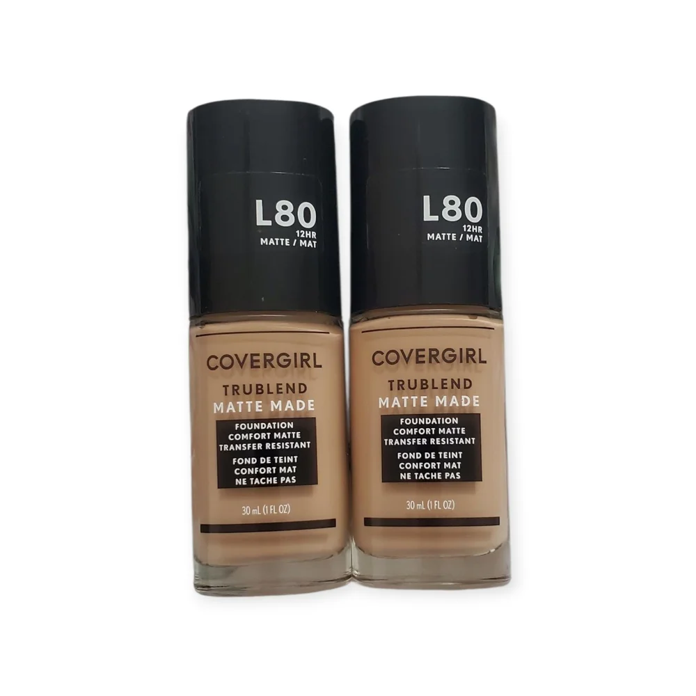 (2) COVERGIRL TruBlend Matte Made Foundation L80 Tru Ivory
